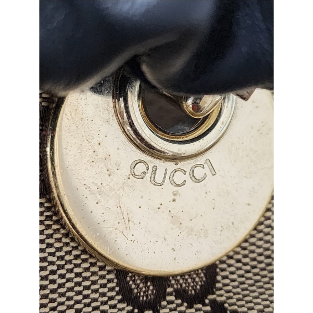 Gucci Vintage GG Canvas Eclipse Shoulder Bag Beige/Brown - Picture 6 of 12